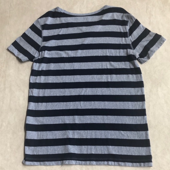 Express Men's 100% Cotton Blue Striped Crew Neck Tee Short Sleeves Size M - Picture 2 of 11